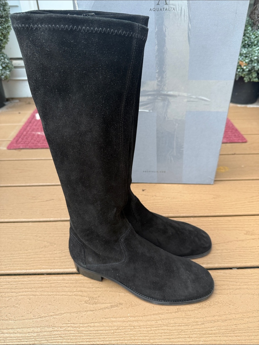 AQUATALIA Sabrena Suede Knee-High Boots Size 9  New